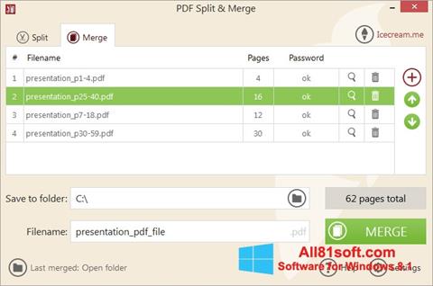 Capture d'écran PDF Split and Merge pour Windows 8.1