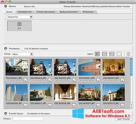 Capture d'écran Nikon Transfer pour Windows 8.1
