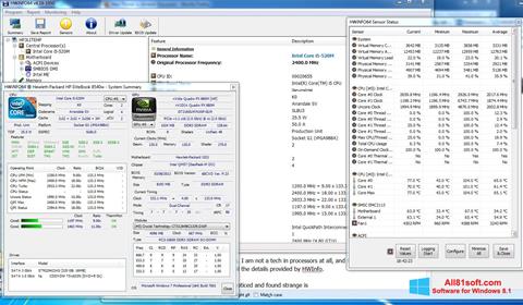 Capture d'écran HWiNFO pour Windows 8.1