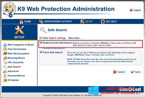 Capture d'écran K9 Web Protection pour Windows 8.1
