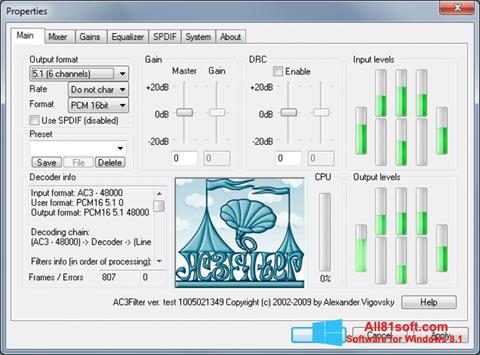 Capture d'écran AC3Filter pour Windows 8.1