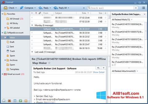 Capture d'écran FoxMail pour Windows 8.1