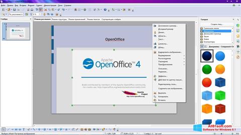 Capture d'écran Apache OpenOffice pour Windows 8.1