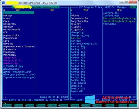 Capture d'écran Far Manager pour Windows 8.1