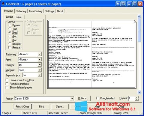 Capture d'écran FinePrint pour Windows 8.1