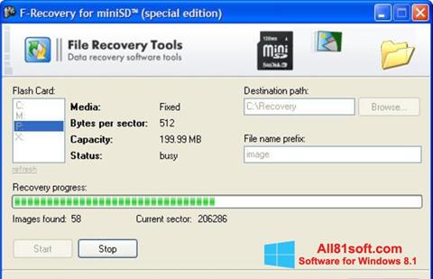 Capture d'écran F-Recovery SD pour Windows 8.1