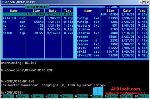 Capture d'écran Norton Commander pour Windows 8.1