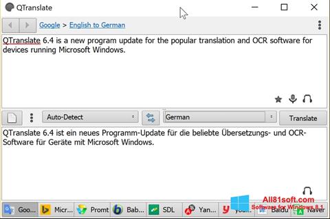 Capture d'écran QTranslate pour Windows 8.1