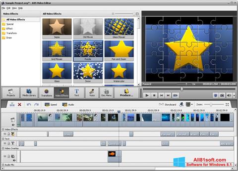 Capture d'écran AVS Video Editor pour Windows 8.1