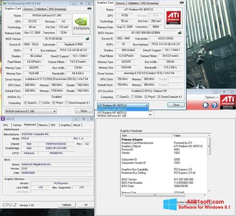 Capture d'écran GPU-Z pour Windows 8.1