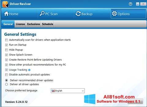 Capture d'écran Driver Reviver pour Windows 8.1