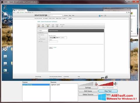 Capture d'écran Open Broadcaster Software pour Windows 8.1