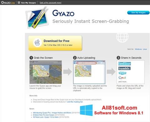 Capture d'écran Gyazo pour Windows 8.1