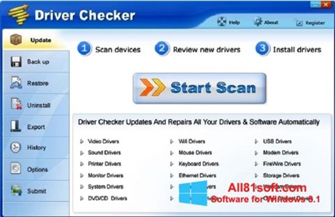 Capture d'écran Driver Checker pour Windows 8.1