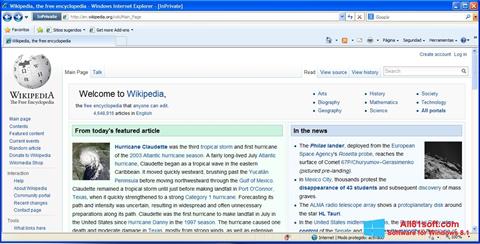 Capture d'écran Internet Explorer pour Windows 8.1