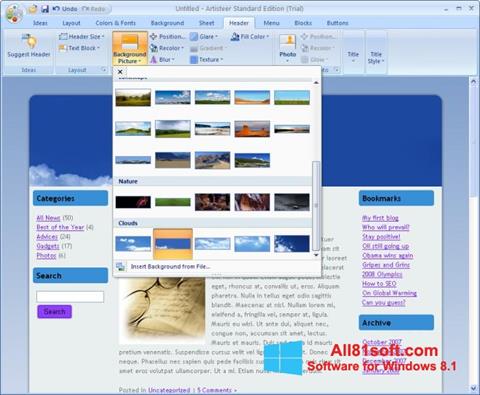 Capture d'écran Artisteer pour Windows 8.1