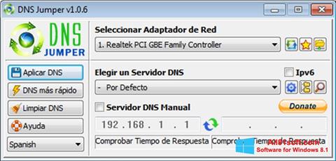 Capture d'écran DNS Jumper pour Windows 8.1