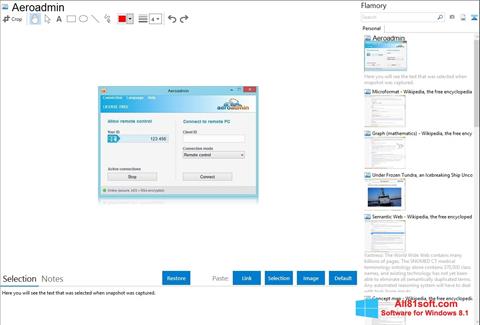 Capture d'écran AeroAdmin pour Windows 8.1