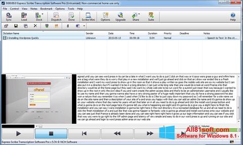 Capture d'écran Express Scribe pour Windows 8.1