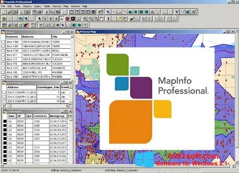 Capture d'écran MapInfo Professional pour Windows 8.1