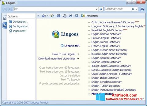 Capture d'écran Lingoes pour Windows 8.1