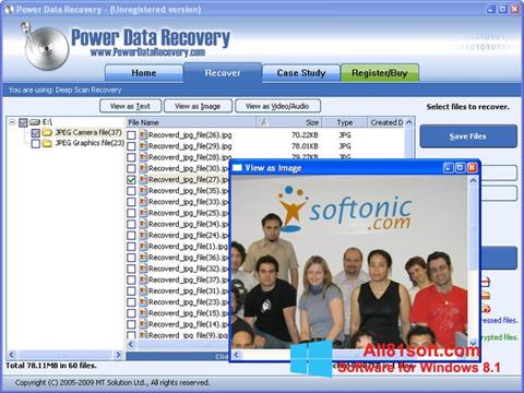 Capture d'écran Power Data Recovery pour Windows 8.1