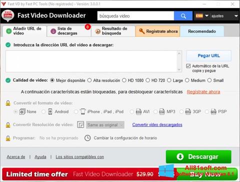 Capture d'écran Fast Video Downloader pour Windows 8.1
