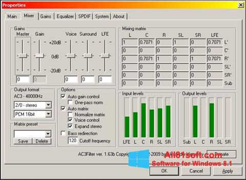 Capture d'écran AC3 Codec pour Windows 8.1