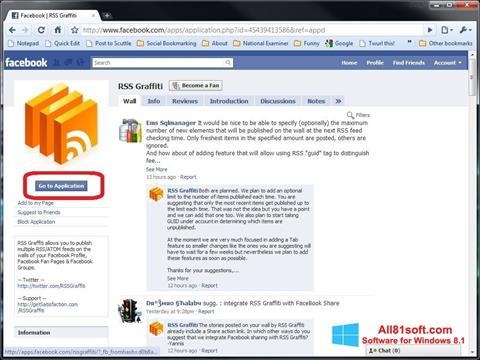 Capture d'écran Facebook pour Windows 8.1