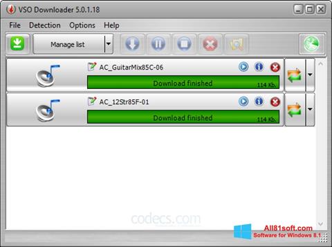 Capture d'écran VSO Downloader pour Windows 8.1