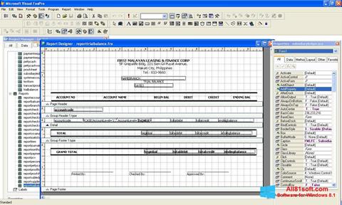 Capture d'écran Microsoft Visual FoxPro pour Windows 8.1