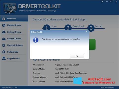 Capture d'écran Driver Toolkit pour Windows 8.1