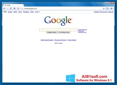 Capture d'écran Google Chrome Beta pour Windows 8.1