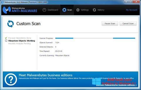 Capture d'écran Malwarebytes Anti-Malware pour Windows 8.1