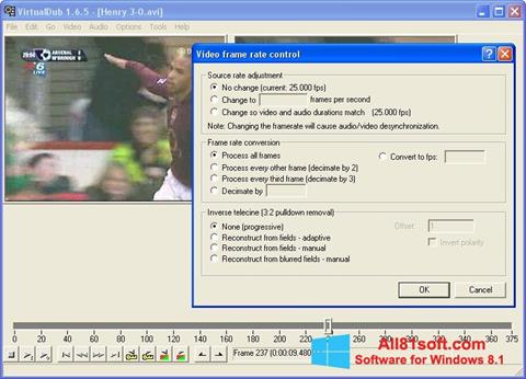 Capture d'écran VirtualDubMod pour Windows 8.1