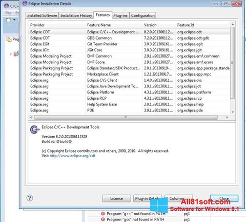 Capture d'écran Eclipse pour Windows 8.1