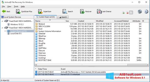 Capture d'écran Active File Recovery pour Windows 8.1