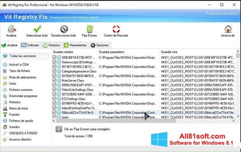 Capture d'écran Vit Registry Fix pour Windows 8.1