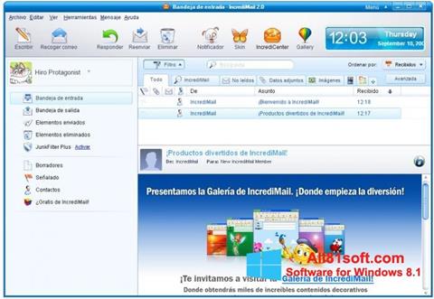 Capture d'écran IncrediMail pour Windows 8.1