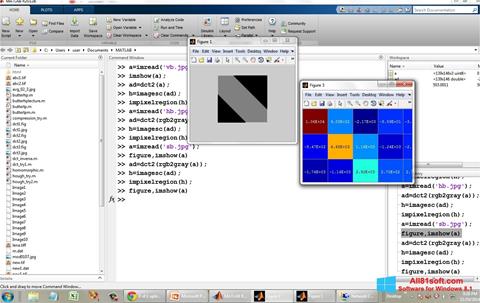 Capture d'écran MATLAB pour Windows 8.1