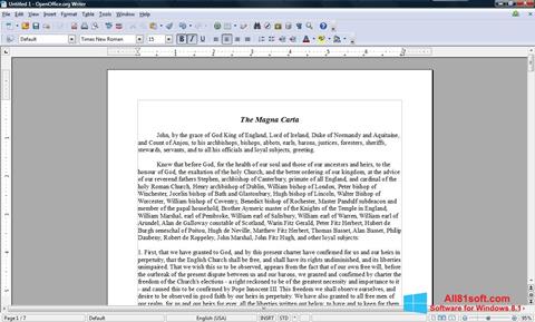 Capture d'écran OpenOffice pour Windows 8.1