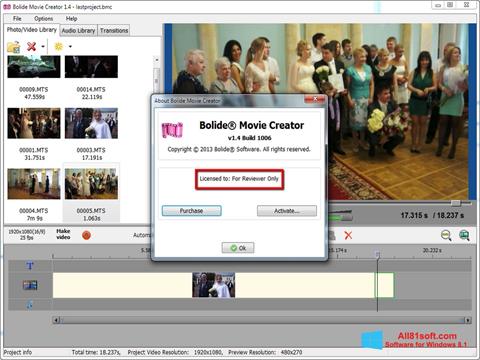 Capture d'écran Bolide Movie Creator pour Windows 8.1