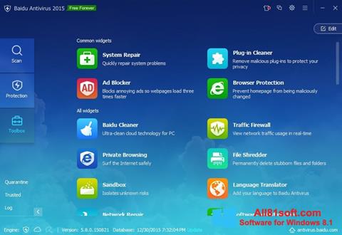 Capture d'écran Baidu Antivirus pour Windows 8.1