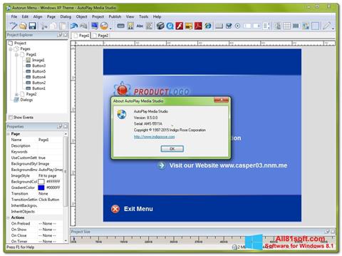 Capture d'écran AutoPlay Media Studio pour Windows 8.1
