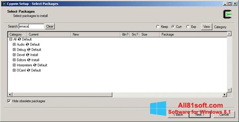 Capture d'écran Cygwin pour Windows 8.1