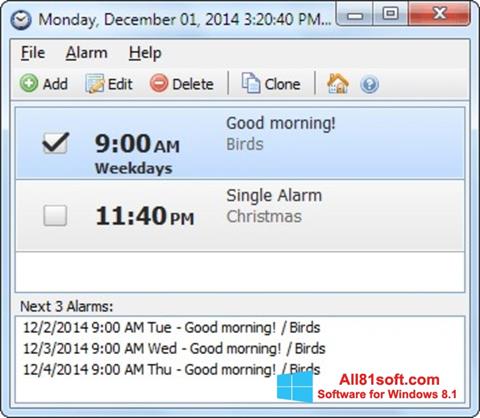 Capture d'écran Free Alarm Clock pour Windows 8.1