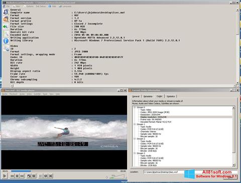 Capture d'écran MediaInfo pour Windows 8.1