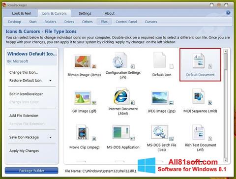 Capture d'écran IconPackager pour Windows 8.1