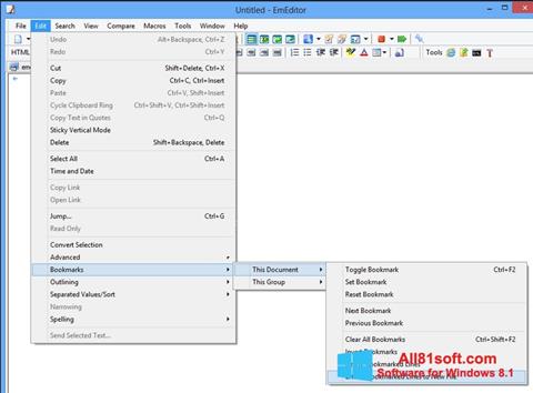 Capture d'écran EmEditor pour Windows 8.1