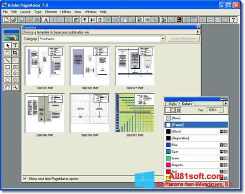 Capture d'écran Adobe PageMaker pour Windows 8.1
